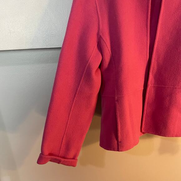 Eileen Fisher Wool & Cashmere Pink Thick Open Blazer Cardigan Women's Medium EUC - Picture 4 of 15